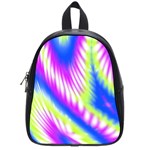 Colorful Blue Purple Pastel Tie Dye Pattern School Bag (Small) Front