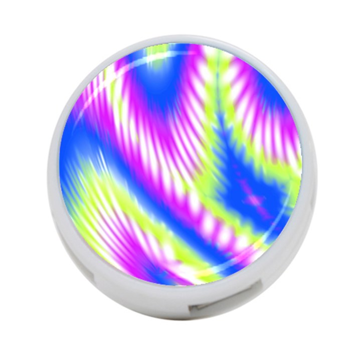 Colorful Blue Purple Pastel Tie Dye Pattern 4-Port USB Hub (One Side)