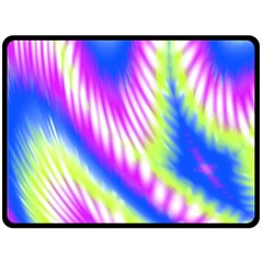 Colorful Blue Purple Pastel Tie Dye Pattern Fleece Blanket (large)  by SpinnyChairDesigns