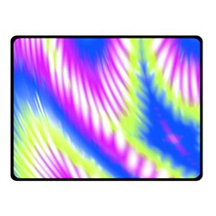 Colorful Blue Purple Pastel Tie Dye Pattern Fleece Blanket (Small)