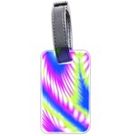 Colorful Blue Purple Pastel Tie Dye Pattern Luggage Tag (two sides) Back