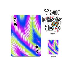 Colorful Blue Purple Pastel Tie Dye Pattern Playing Cards 54 Designs (mini) by SpinnyChairDesigns