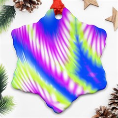 Colorful Blue Purple Pastel Tie Dye Pattern Ornament (Snowflake)