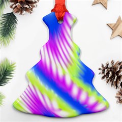 Colorful Blue Purple Pastel Tie Dye Pattern Ornament (Christmas Tree) 