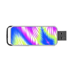 Colorful Blue Purple Pastel Tie Dye Pattern Portable Usb Flash (one Side) by SpinnyChairDesigns