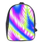 Colorful Blue Purple Pastel Tie Dye Pattern School Bag (XL) Front