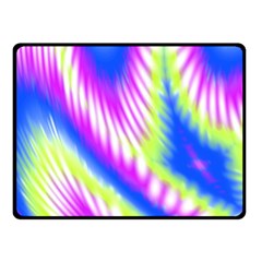 Colorful Blue Purple Pastel Tie Dye Pattern Double Sided Fleece Blanket (Small) 