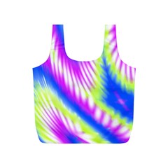 Colorful Blue Purple Pastel Tie Dye Pattern Full Print Recycle Bag (s) by SpinnyChairDesigns