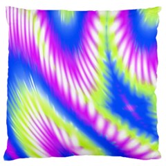 Colorful Blue Purple Pastel Tie Dye Pattern Large Flano Cushion Case (two Sides) by SpinnyChairDesigns