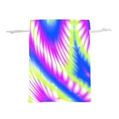 Colorful Blue Purple Pastel Tie Dye Pattern Lightweight Drawstring Pouch (M)