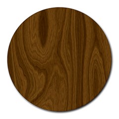 Dark Wood Panel Texture Round Mousepads by SpinnyChairDesigns