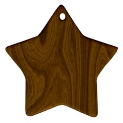 Dark Wood Panel Texture Ornament (star) by SpinnyChairDesigns