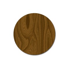 Dark Wood Panel Texture Magnet 3  (round) by SpinnyChairDesigns