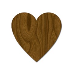 Dark Wood Panel Texture Heart Magnet by SpinnyChairDesigns