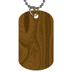 Dark Wood Panel Texture Dog Tag (one Side) by SpinnyChairDesigns