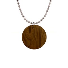 Dark Wood Panel Texture 1  Button Necklace by SpinnyChairDesigns