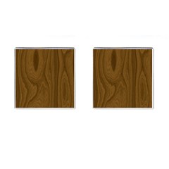 Dark Wood Panel Texture Cufflinks (square) by SpinnyChairDesigns