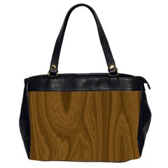 Dark Wood Panel Texture Oversize Office Handbag (2 Sides)