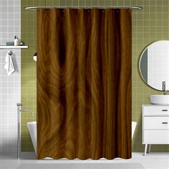 Dark Wood Panel Texture Shower Curtain 48  X 72  (small) 