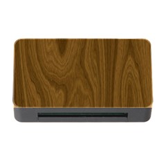 Dark Wood Panel Texture Memory Card Reader With Cf by SpinnyChairDesigns