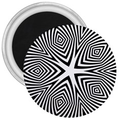 Abstract Zebra Stripes Pattern 3  Magnets by SpinnyChairDesigns