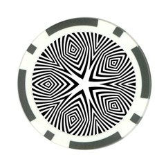 Abstract Zebra Stripes Pattern Poker Chip Card Guard by SpinnyChairDesigns