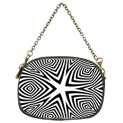 Abstract Zebra Stripes Pattern Chain Purse (two Sides) by SpinnyChairDesigns