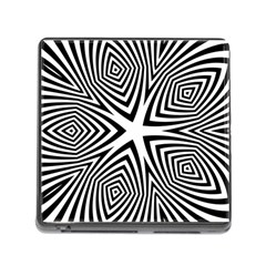 Abstract Zebra Stripes Pattern Memory Card Reader (square 5 Slot) by SpinnyChairDesigns