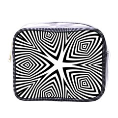 Abstract Zebra Stripes Pattern Mini Toiletries Bag (one Side) by SpinnyChairDesigns