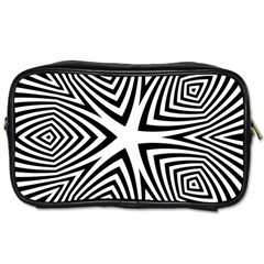 Abstract Zebra Stripes Pattern Toiletries Bag (two Sides) by SpinnyChairDesigns