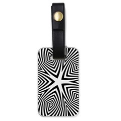 Abstract Zebra Stripes Pattern Luggage Tag (one Side) by SpinnyChairDesigns