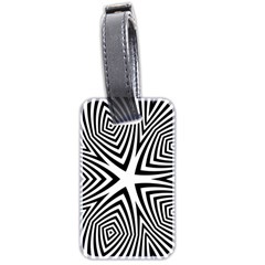 Abstract Zebra Stripes Pattern Luggage Tag (two Sides) by SpinnyChairDesigns