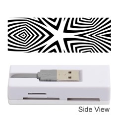 Abstract Zebra Stripes Pattern Memory Card Reader (stick) by SpinnyChairDesigns