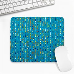 Aqua Blue Artsy Beaded Weave Pattern Large Mousepads by SpinnyChairDesigns