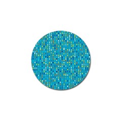 Aqua Blue Artsy Beaded Weave Pattern Golf Ball Marker (10 Pack) by SpinnyChairDesigns