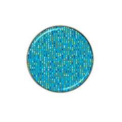 Aqua Blue Artsy Beaded Weave Pattern Hat Clip Ball Marker (10 Pack) by SpinnyChairDesigns