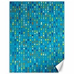 Aqua Blue Artsy Beaded Weave Pattern Canvas 12  X 16  by SpinnyChairDesigns