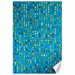 Aqua Blue Artsy Beaded Weave Pattern Canvas 20  X 30  by SpinnyChairDesigns