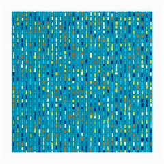 Aqua Blue Artsy Beaded Weave Pattern Medium Glasses Cloth (2 Sides) by SpinnyChairDesigns