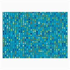 Aqua Blue Artsy Beaded Weave Pattern Large Glasses Cloth (2 Sides) by SpinnyChairDesigns