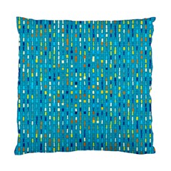 Aqua Blue Artsy Beaded Weave Pattern Standard Cushion Case (two Sides) by SpinnyChairDesigns