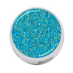 Aqua Blue Artsy Beaded Weave Pattern 4-port Usb Hub (two Sides) by SpinnyChairDesigns