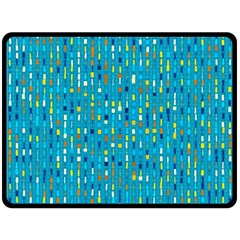 Aqua Blue Artsy Beaded Weave Pattern Fleece Blanket (large)  by SpinnyChairDesigns