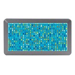 Aqua Blue Artsy Beaded Weave Pattern Memory Card Reader (Mini) Front