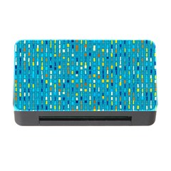 Aqua Blue Artsy Beaded Weave Pattern Memory Card Reader With Cf by SpinnyChairDesigns