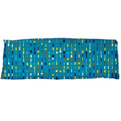 Aqua Blue Artsy Beaded Weave Pattern Body Pillow Case Dakimakura (two Sides) by SpinnyChairDesigns