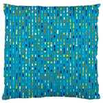 Aqua Blue Artsy Beaded Weave Pattern Large Cushion Case (Two Sides) Front