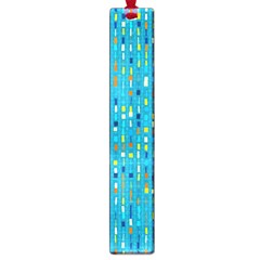 Aqua Blue Artsy Beaded Weave Pattern Large Book Marks by SpinnyChairDesigns