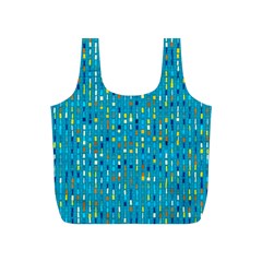 Aqua Blue Artsy Beaded Weave Pattern Full Print Recycle Bag (s)