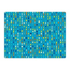 Aqua Blue Artsy Beaded Weave Pattern Double Sided Flano Blanket (mini)  by SpinnyChairDesigns